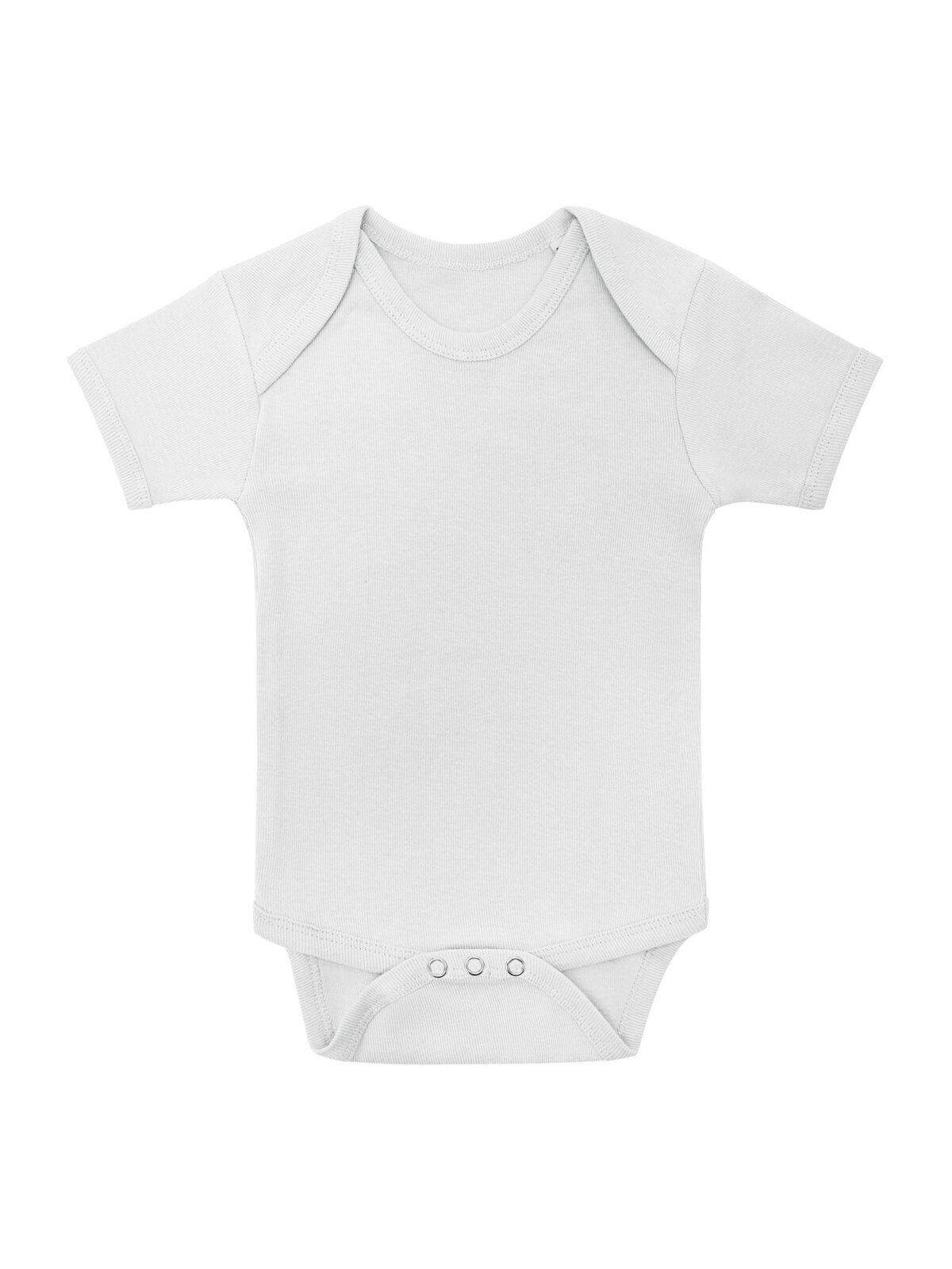 Baby Bodysuit Short Sleeves - WH - WH-WHITE