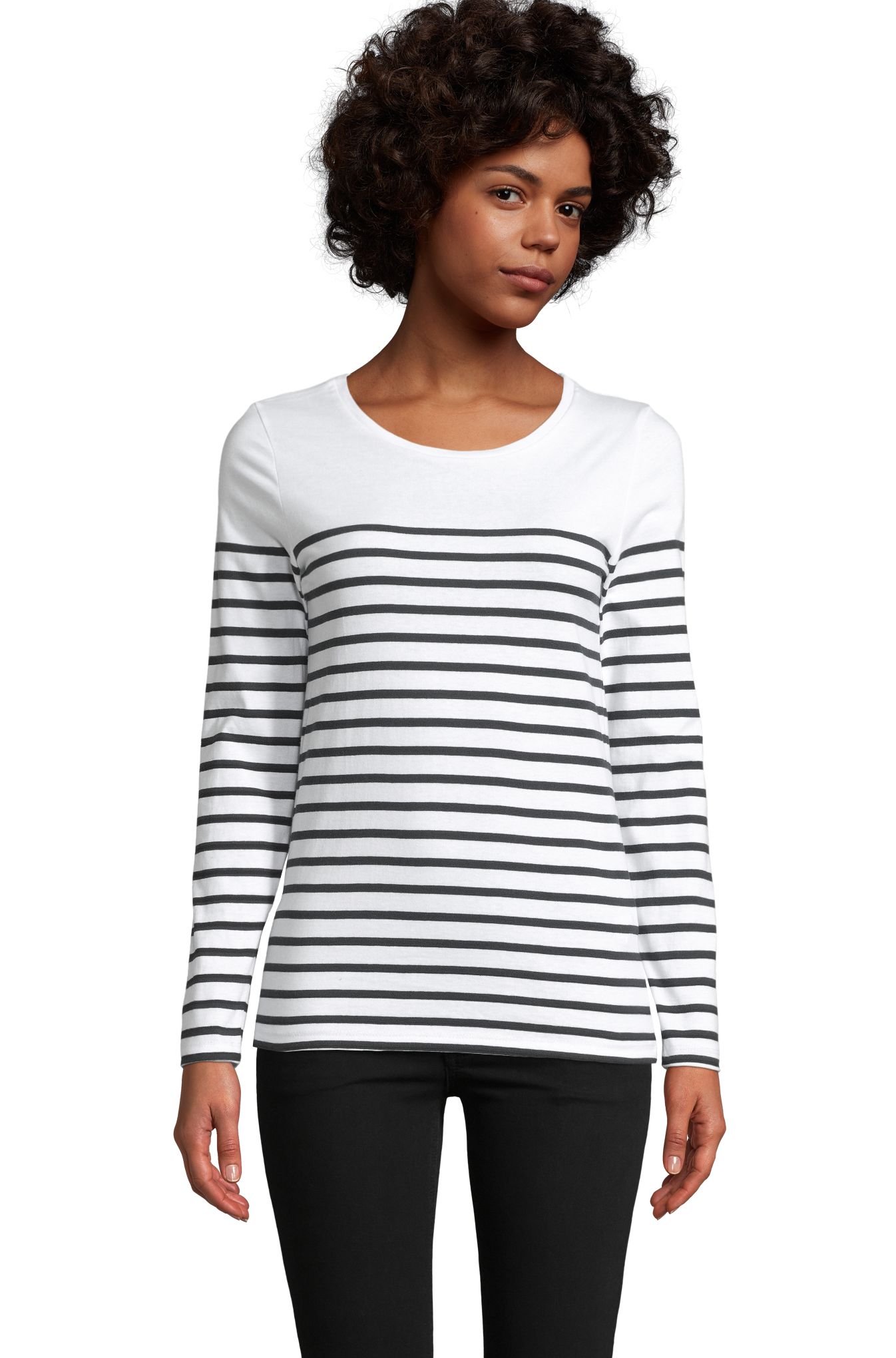MATEL LSL VROUWEN - 904 - WIT / MARINEBLAUW