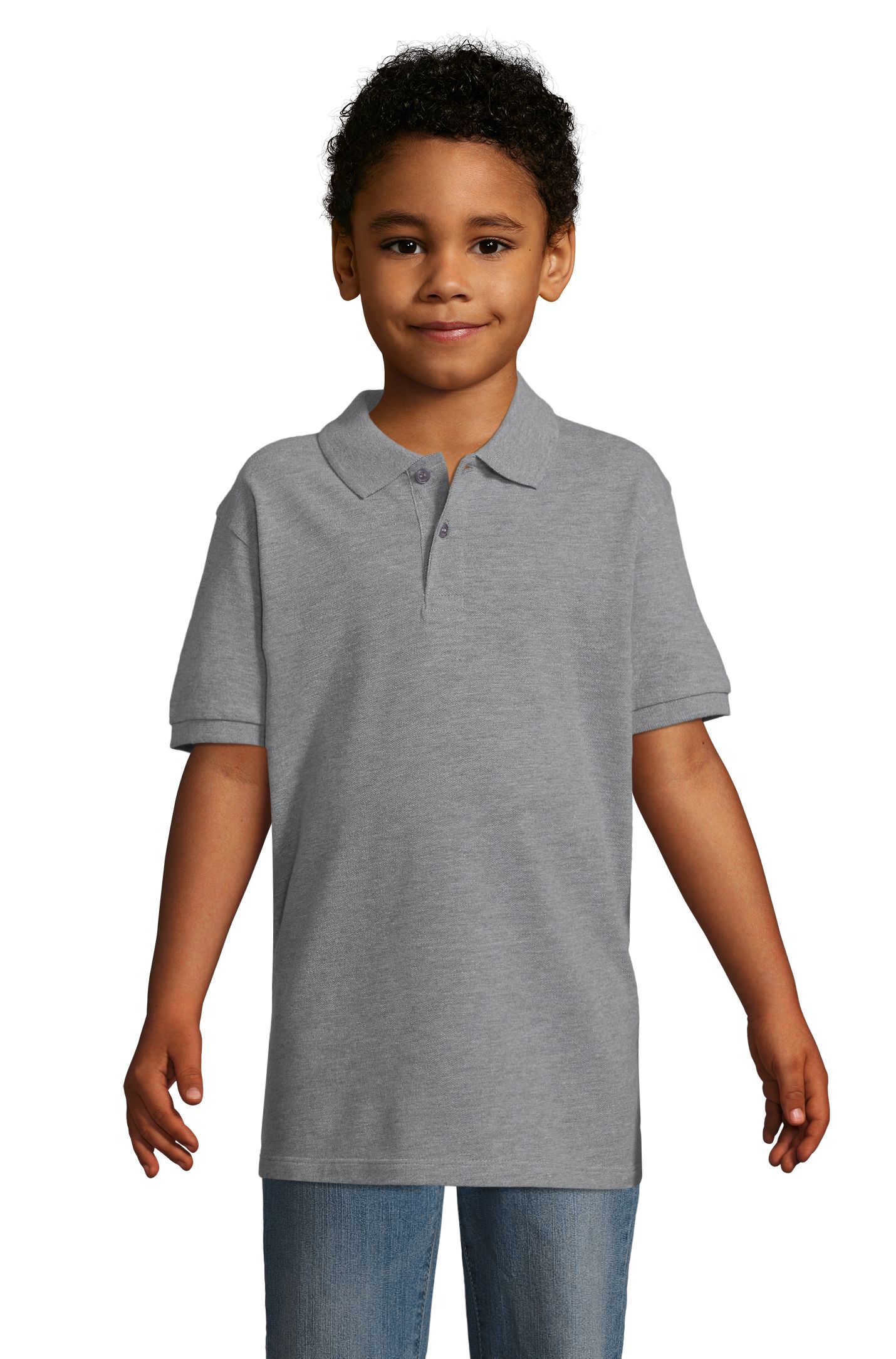 SOL'S PERFECT KIDS Wit 04A - 360 - MIDDENGRIJZE MELANGE