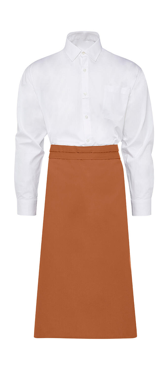 ROME - Medium-Length Bistro Apron - 408 - Burnt Orange