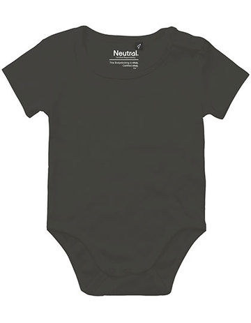 Babies Short Sleeve Bodystocking - 06 - Charcoal
