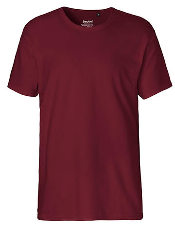 Heren T-shirt met interlock-structuur - 26 - Bordeaux