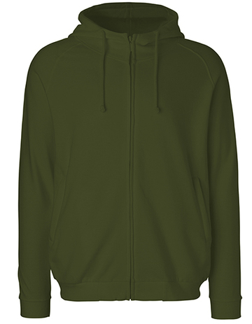 Unisex hoodie met verborgen rits - 13 - Militair