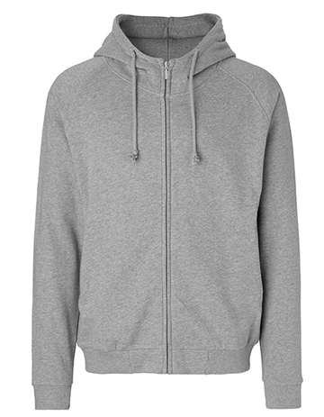 Unisex hoodie met verborgen rits - 21 - Sportgrijs