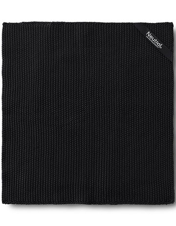 Parelgebreide keukendoek (2 stuks) - 03 - Zwart