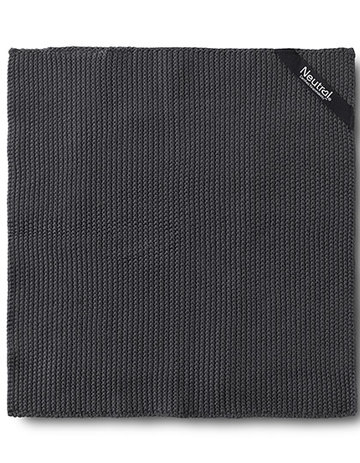 Parelgebreide keukendoek (2 stuks) - 06 - Houtskool