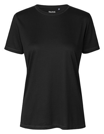 Dames performance T-shirt - 03 - Zwart