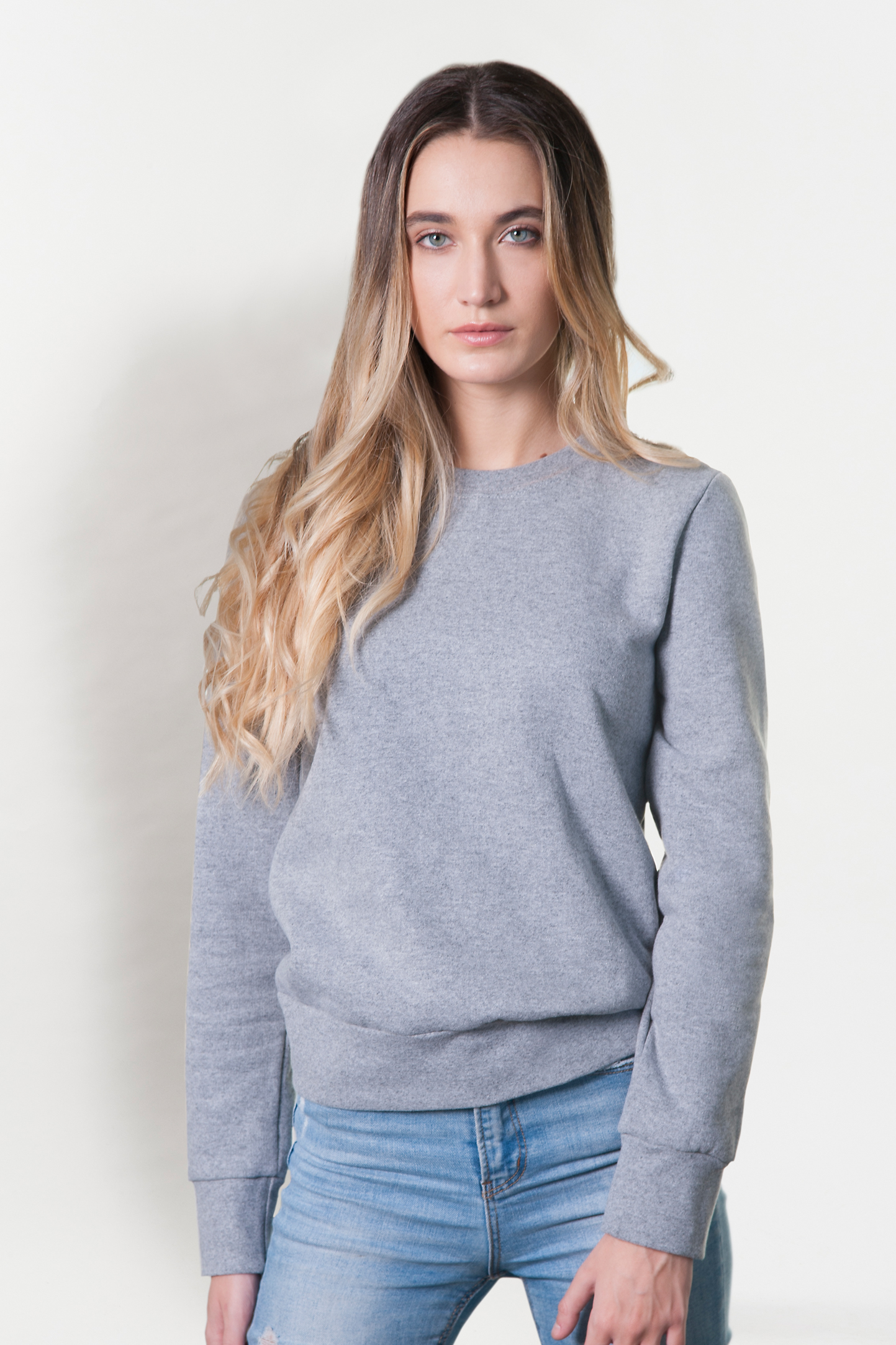 Dames sweatshirt met ronde hals