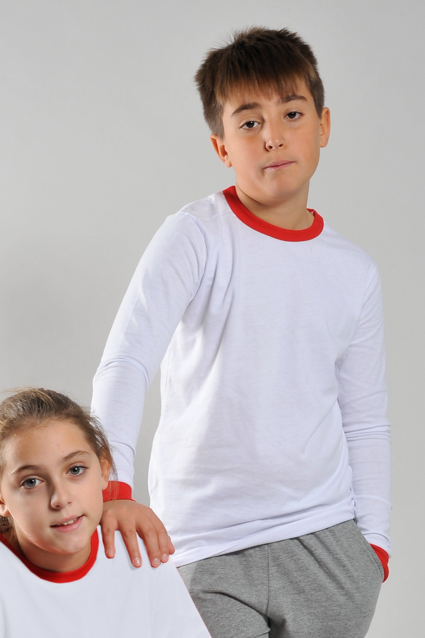 Zacht T-shirt met ronde hals en lange mouwen voor kinderen