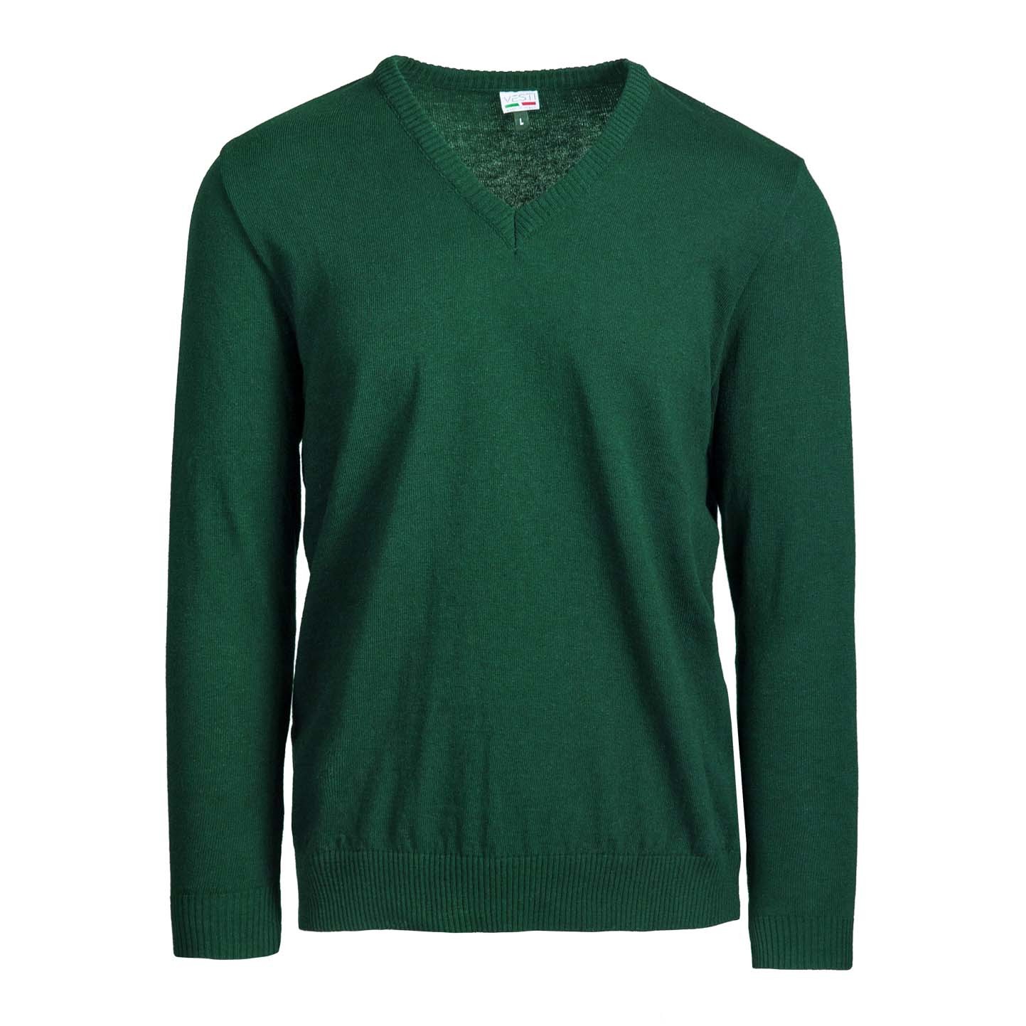 Children's V-Neck Pullover - 55G - Deep Green