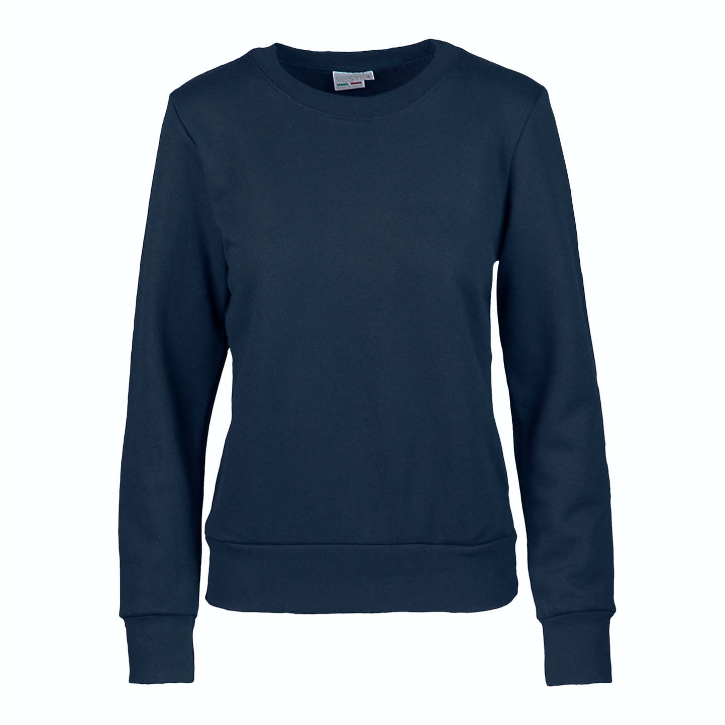 Dames sweatshirt met ronde hals van French Terry-stof - 18 - Blauw
