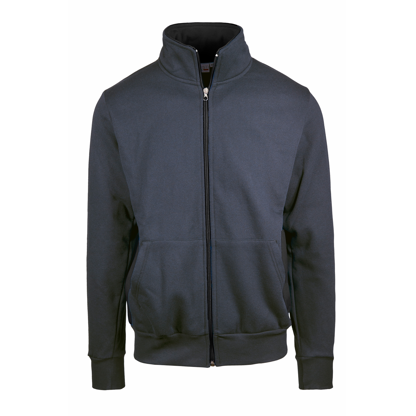 Contrast Long Zip Sweatshirt Jacket - 2212 - Lead/Black S OUT7