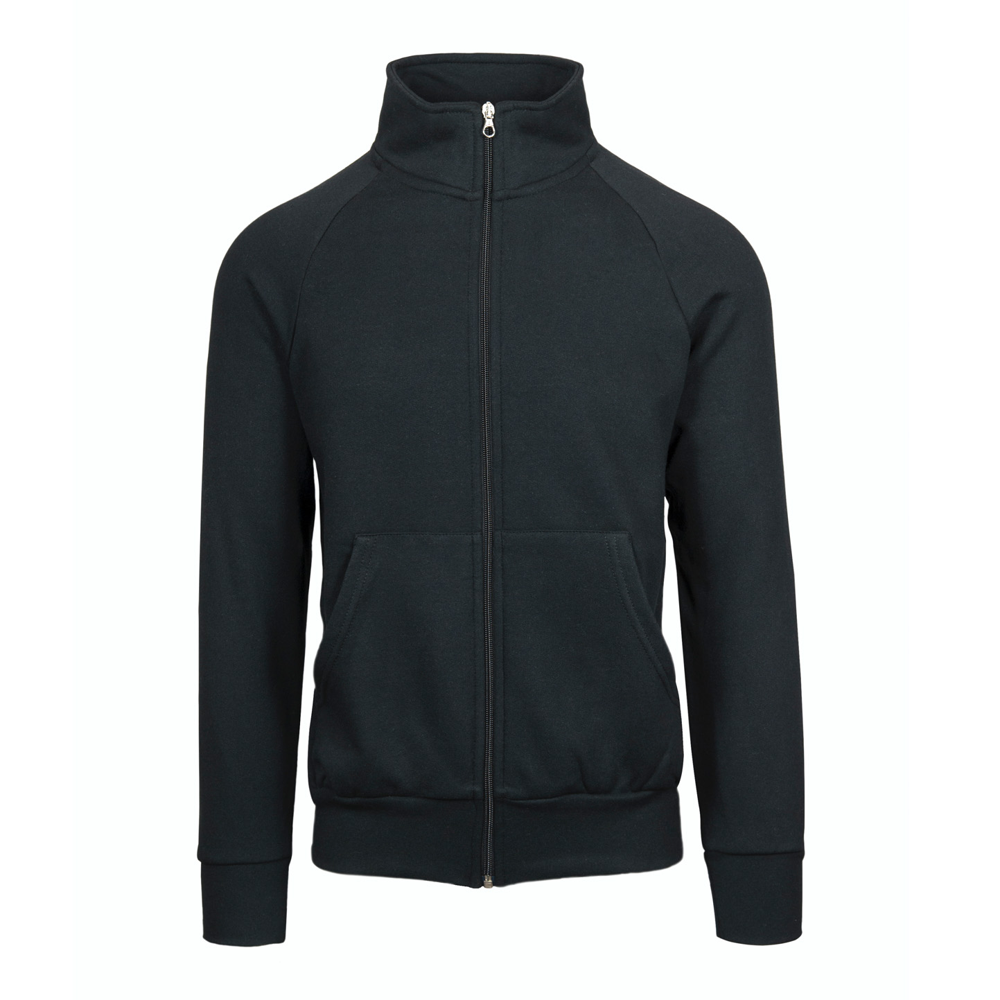 ECO-jas met rits, unisex sweatshirt - 12E - Zwarte ECO
