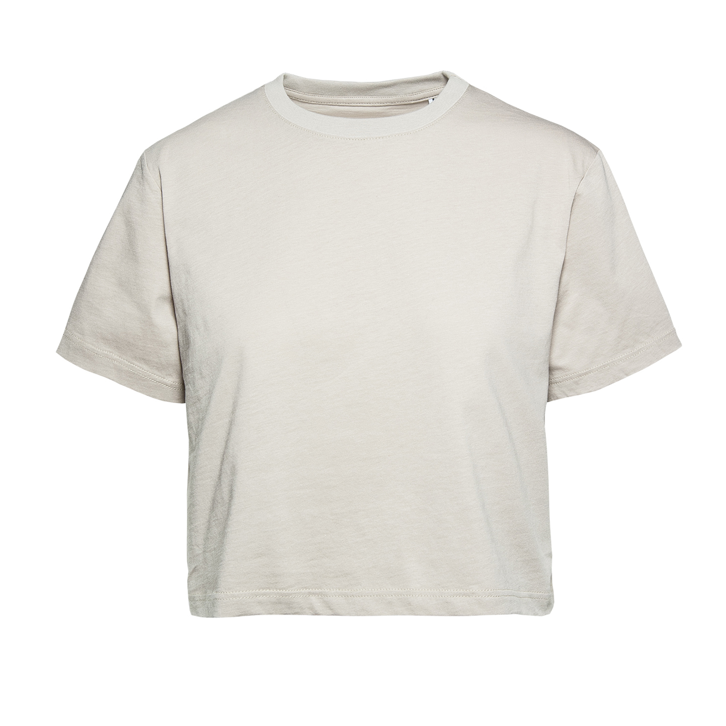 Dames T-shirt met ronde hals en korte mouwen - VR - Zand