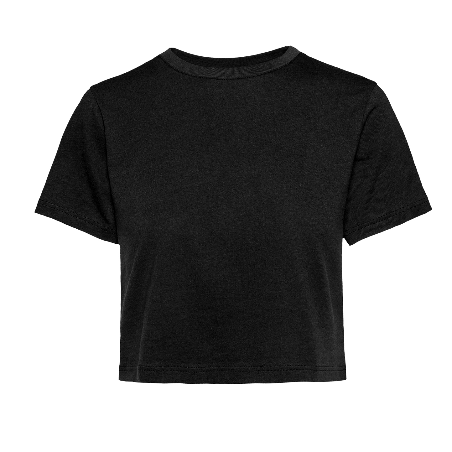 Dames T-shirt met ronde hals en korte mouwen - 12 - Zwart