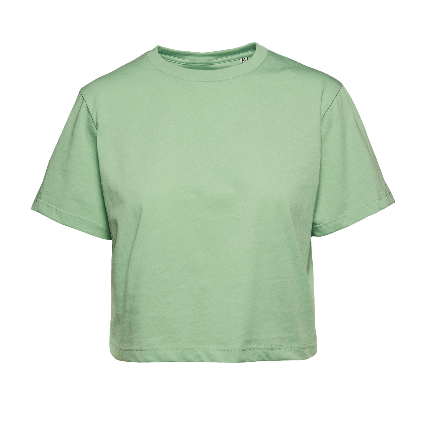 Dames T-shirt met ronde hals en korte mouwen - SV - Salie