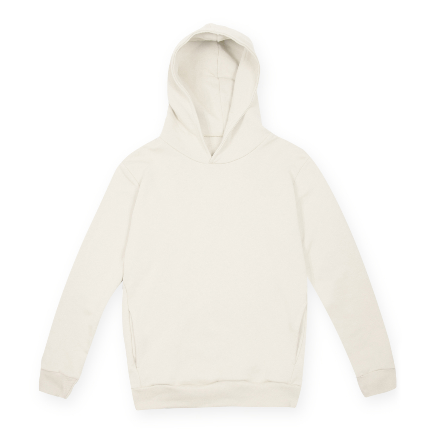 Zachte French Terry hoodie, urban unisex - 98 - Crèmewit