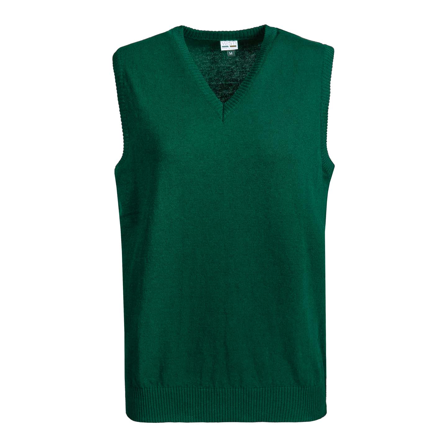 V-hals vest/trui - 55G - 55 g - Diepgroen