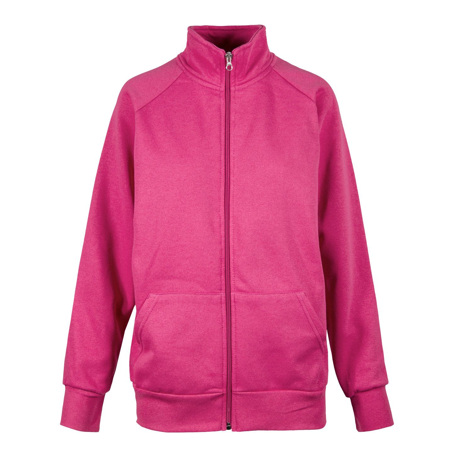 Damessweatshirt met lange ritssluiting - 83 - Fuchsia S
