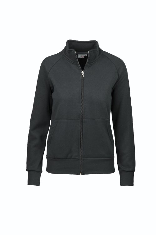 Damessweatshirt met lange ritssluiting - 12 - Zwart