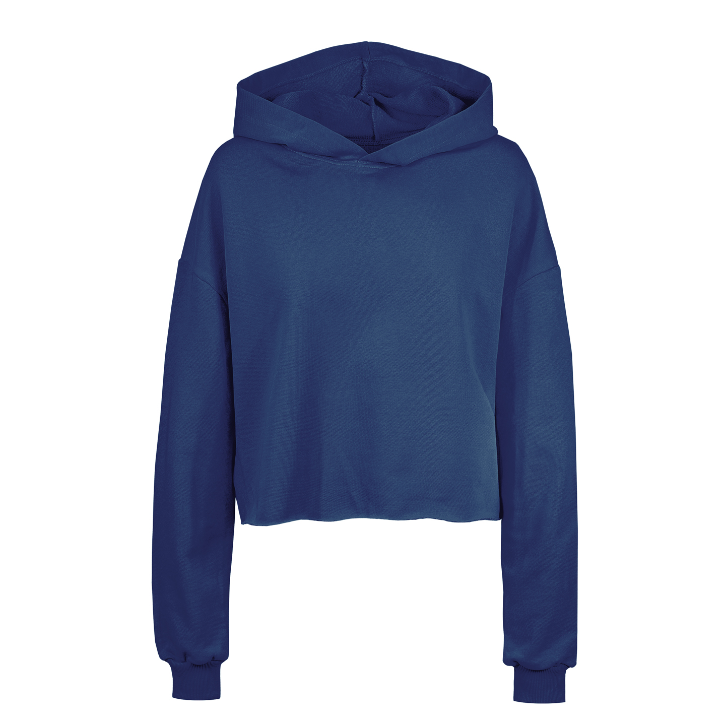 Amy women’s cropped French Terry hoodie - NY - Navy Blue