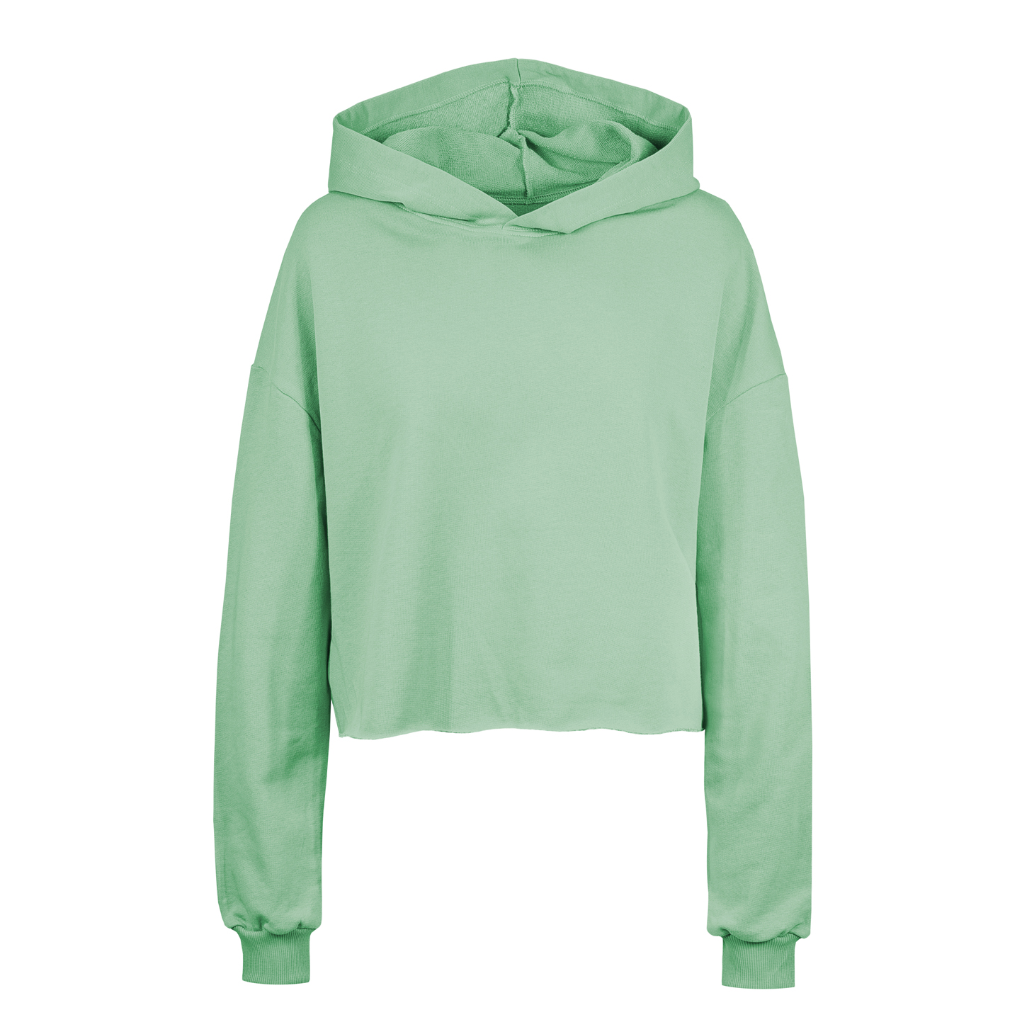 Amy women’s cropped French Terry hoodie - SV - Sage
