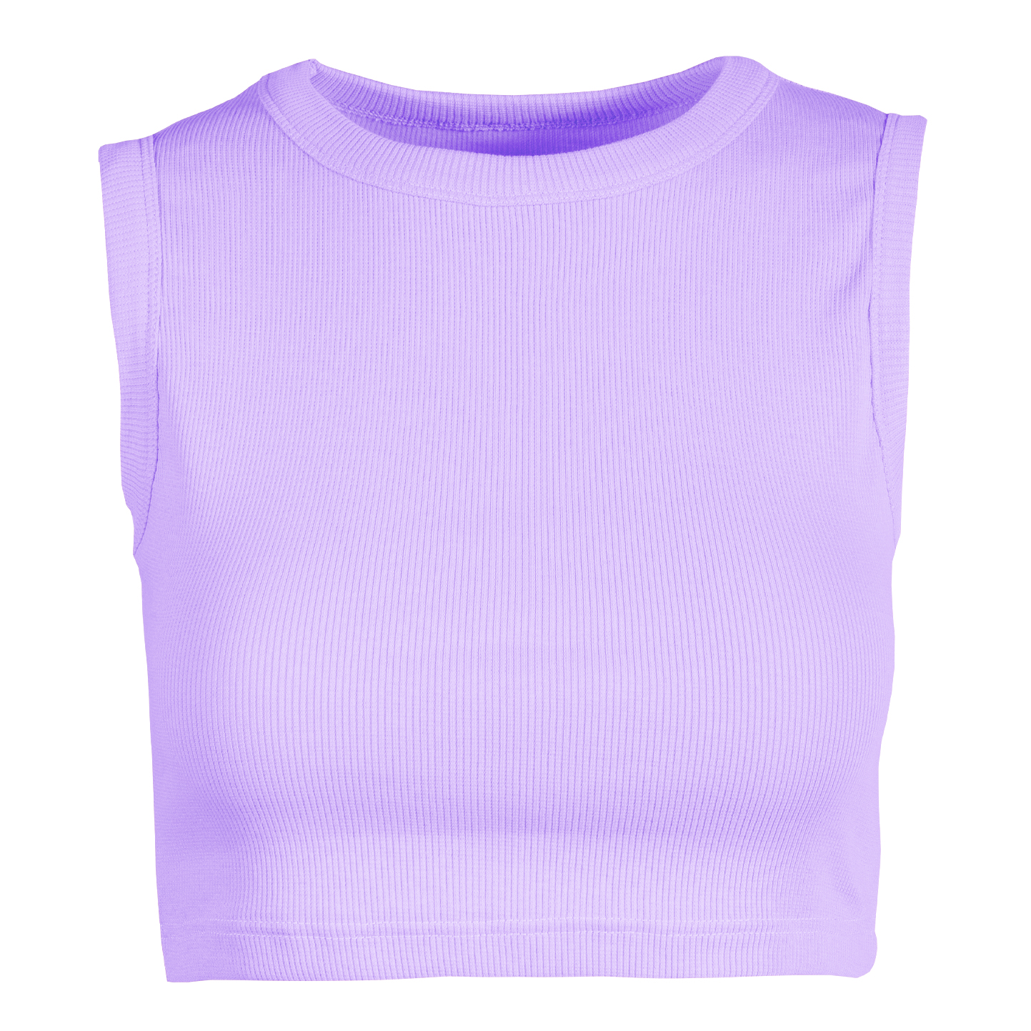 Dames crop tanktop van stretch ribstof - LI - Sering