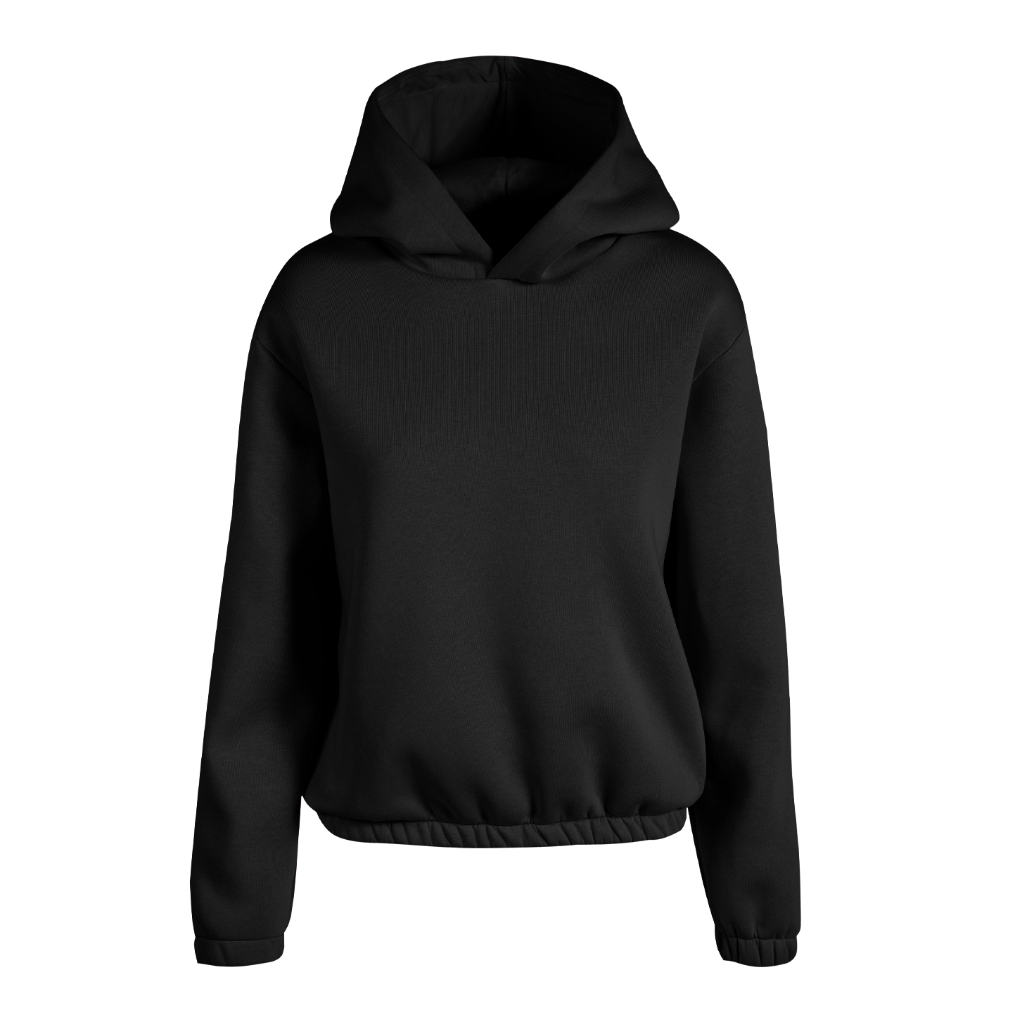 Boxy hoodie voor dames - 12 - Zwart