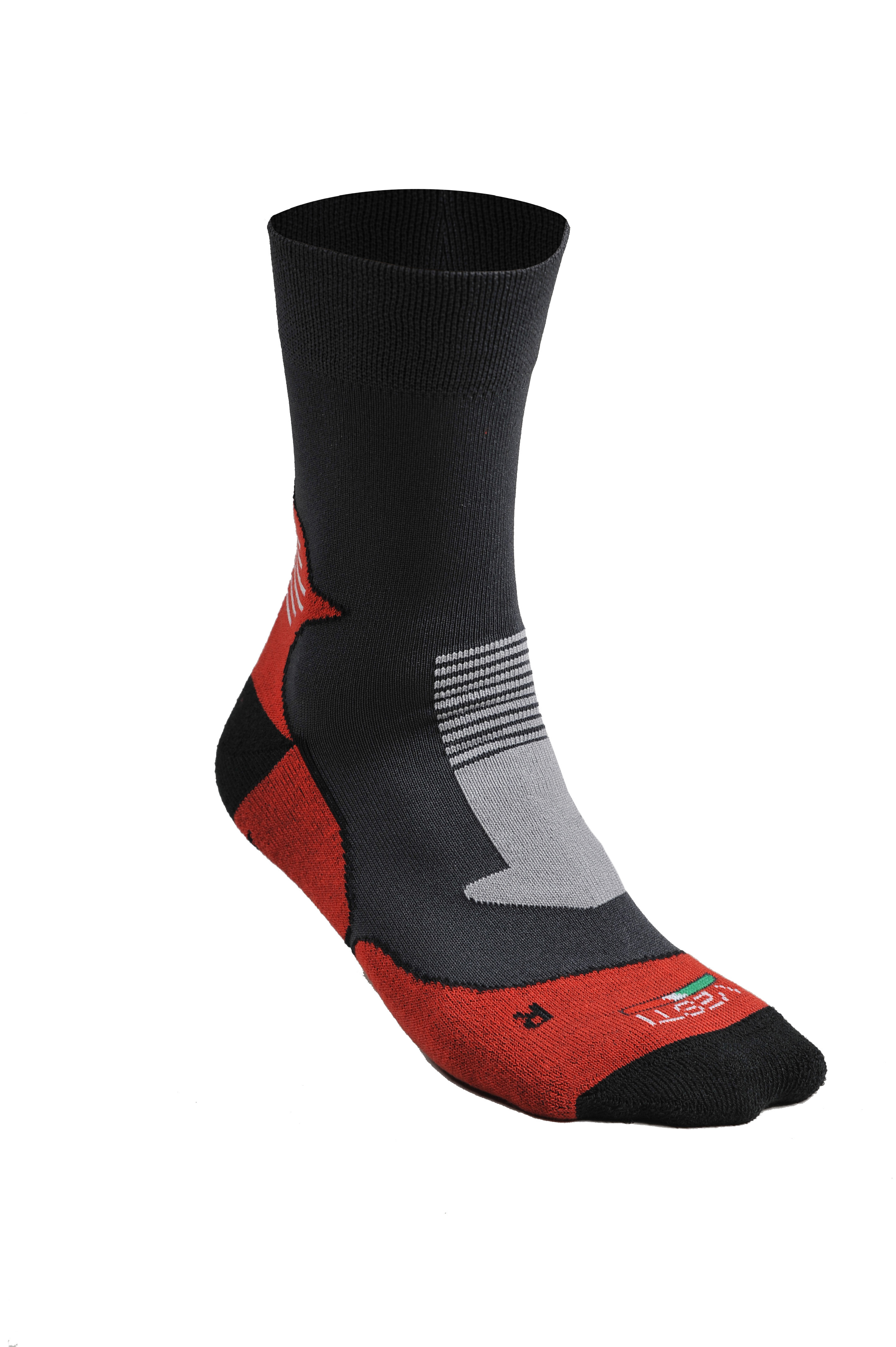 Bamboo Trekking Socks - E4 - Anthracite/Red