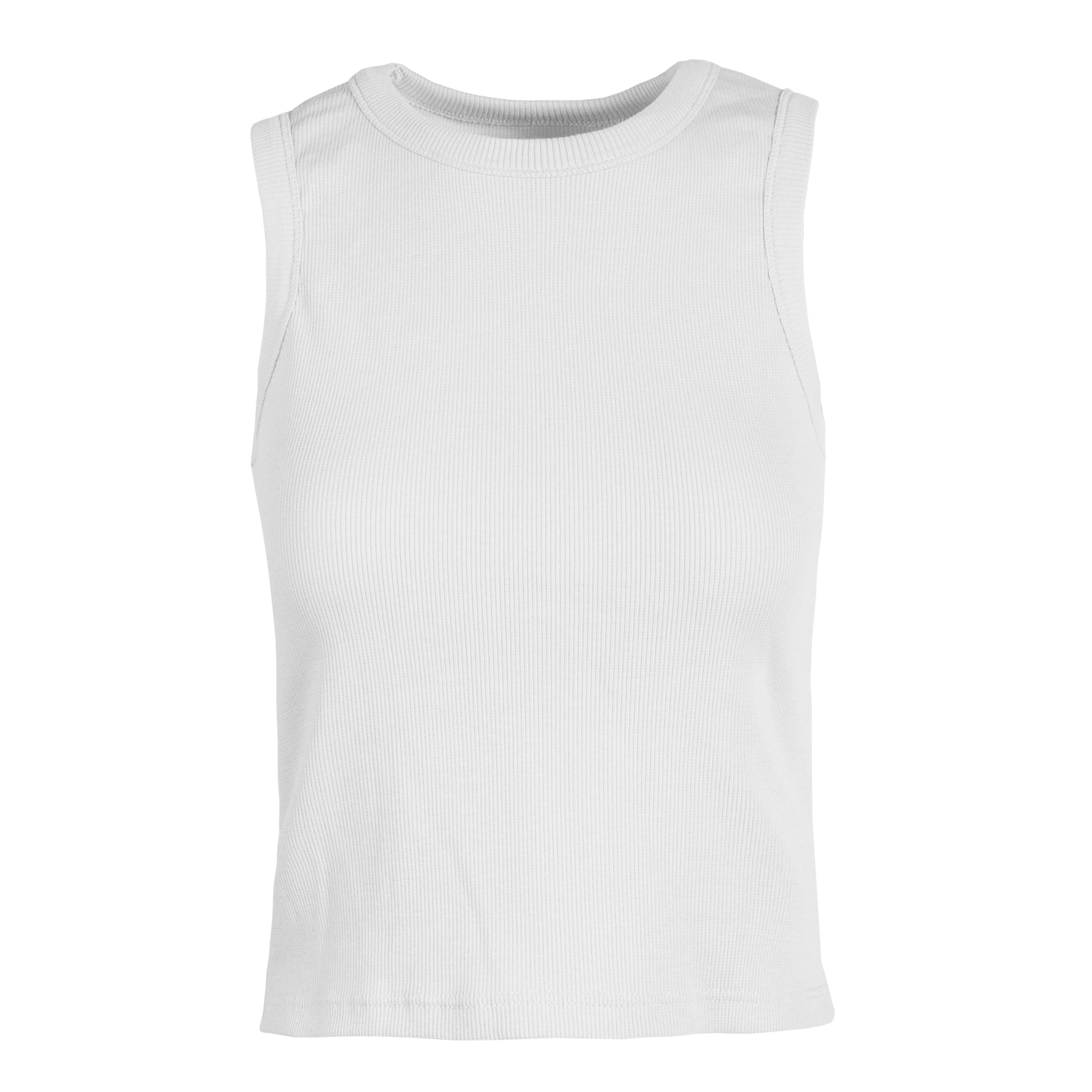 Stretch rib tanktop voor dames - 99 - Wit