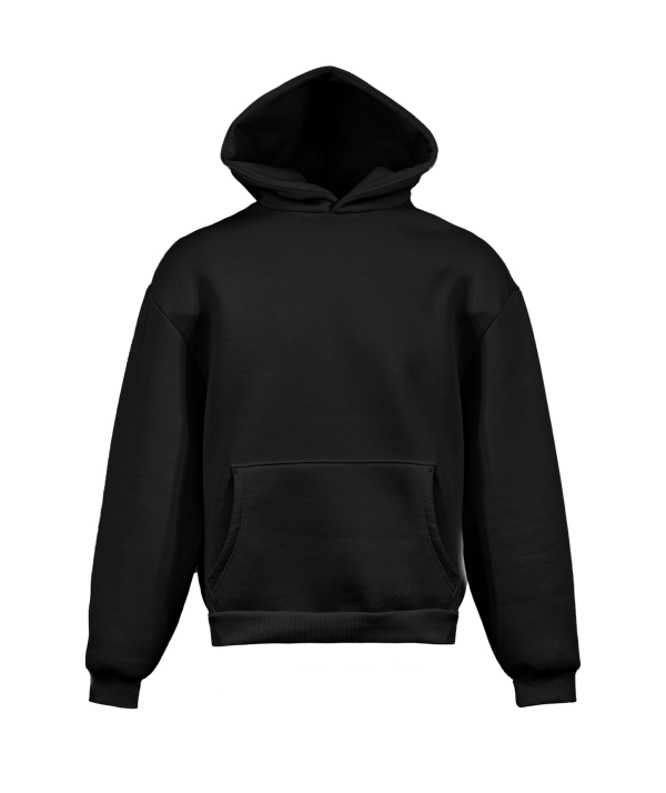 Soft boxy hoodie - 12 - Black
