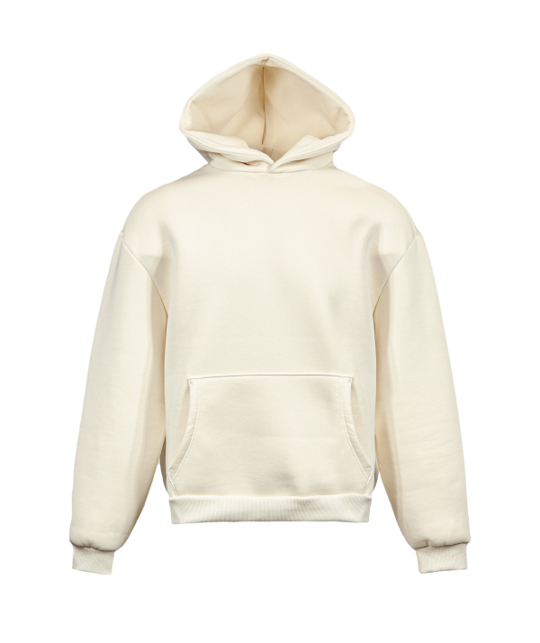 Soft boxy hoodie - 38 - Cream