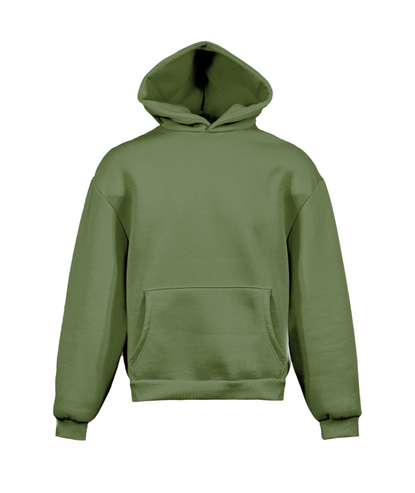 Soft boxy hoodie - OL - Olive XXS
