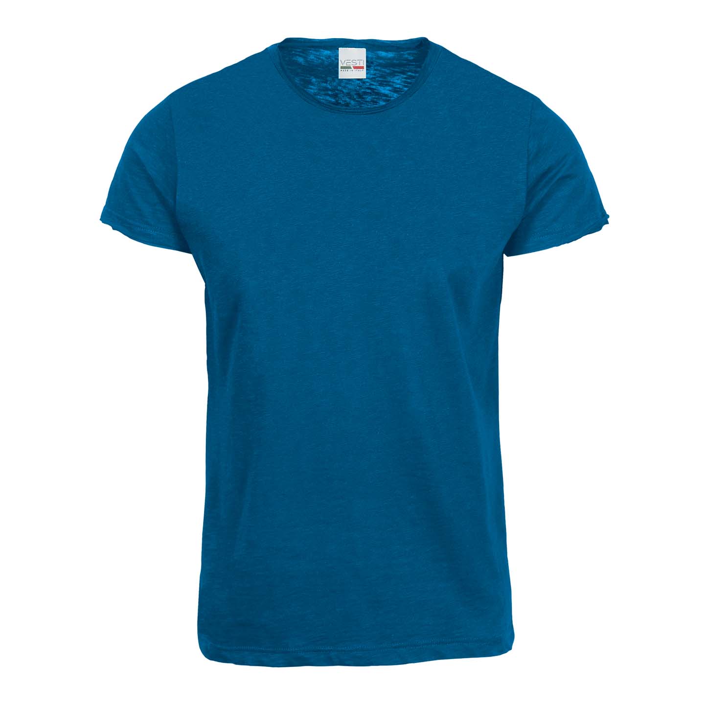 Round Neck Short Sleeve Raw Cut Slub Sweater - CP - Copying