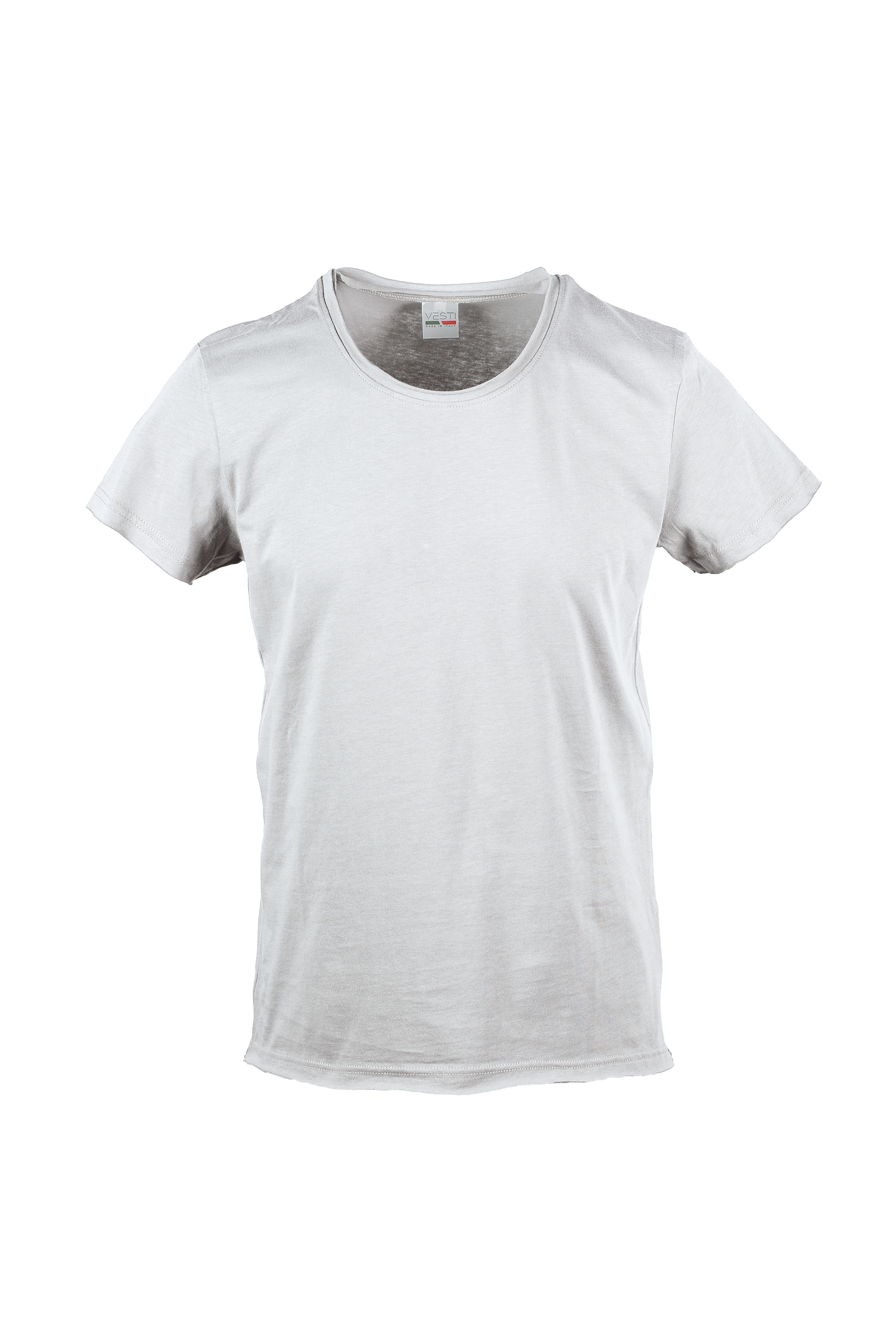 Round Neck Short Sleeve Raw Cut Sweater - 99 - White