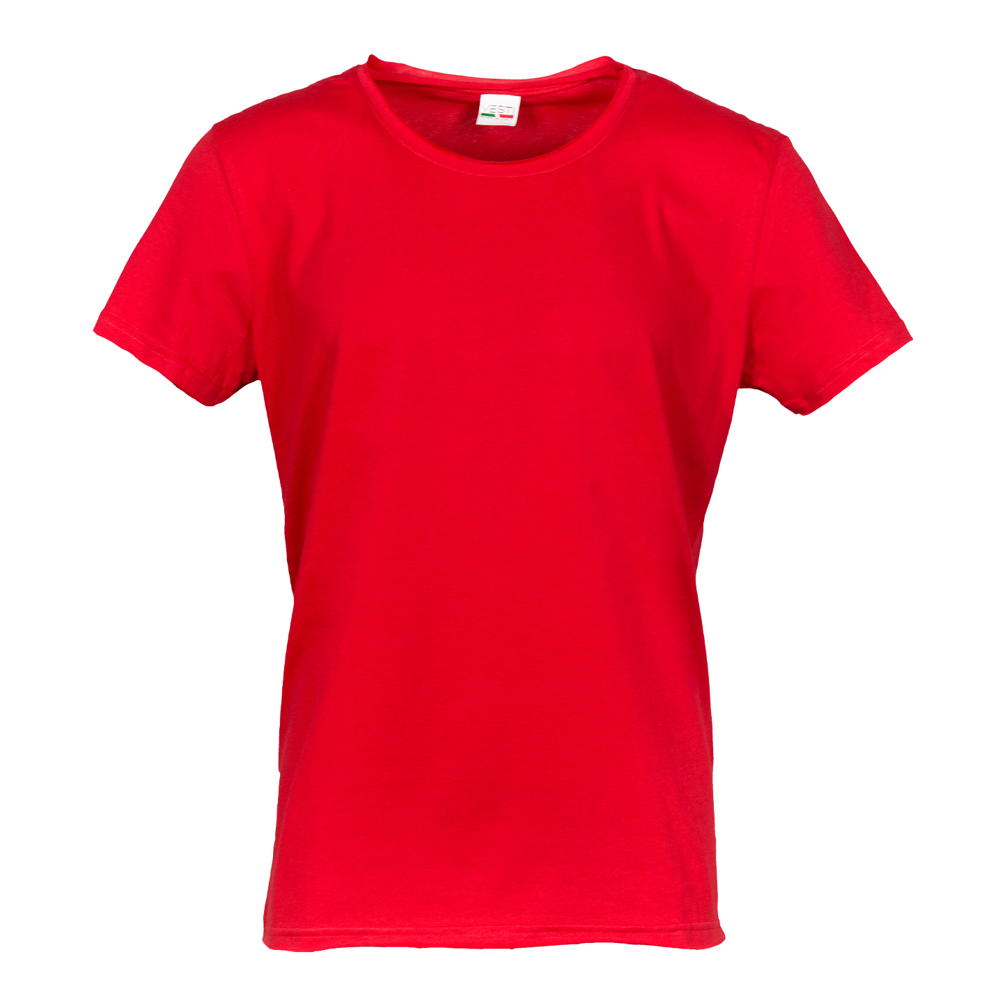 Round Neck Short Sleeve Raw Cut Sweater - RO - Red