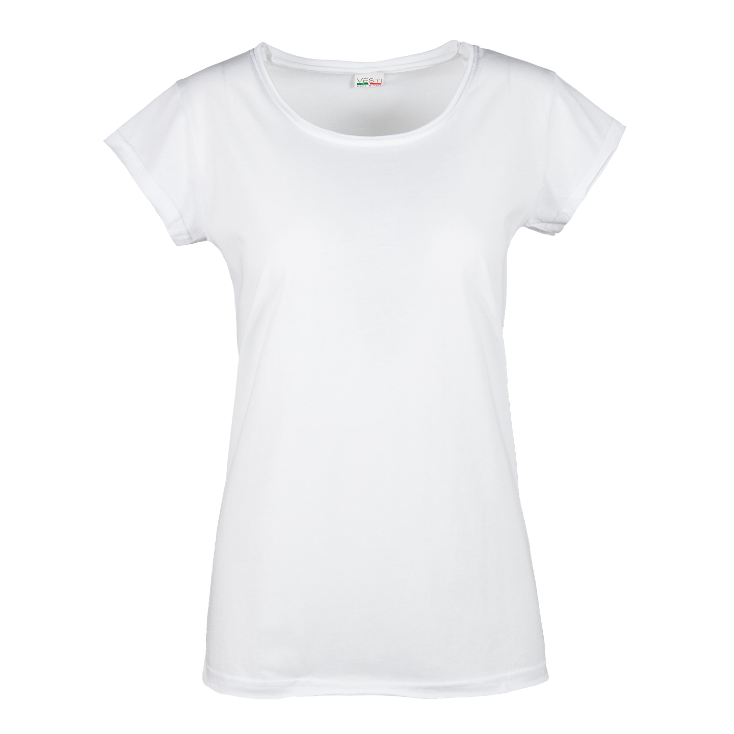 Women's Round Neck Short Sleeve Raw Cut Sweater - 99 - White