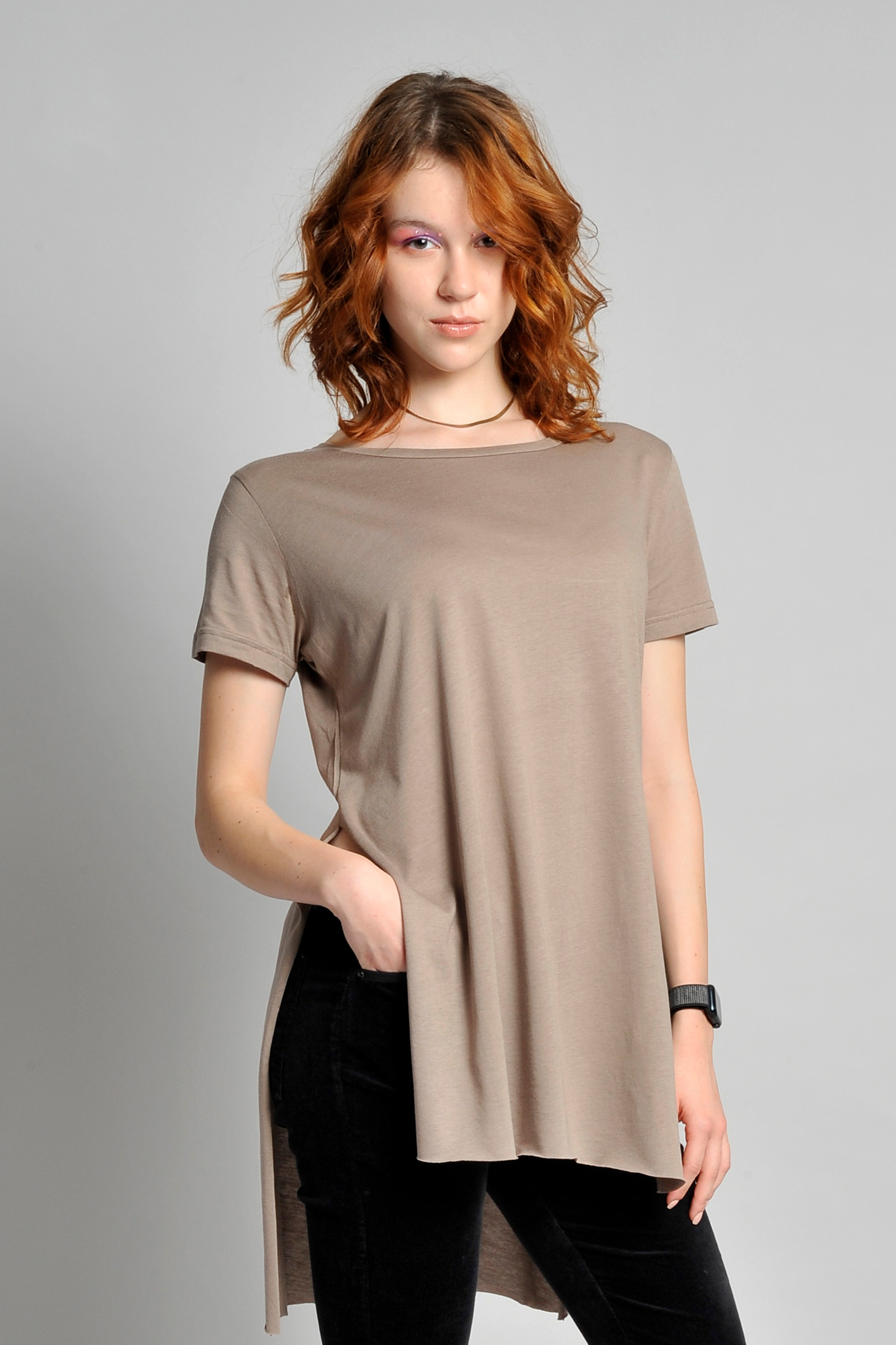 Women's Modal Round Neck Short Sleeve Sweater
