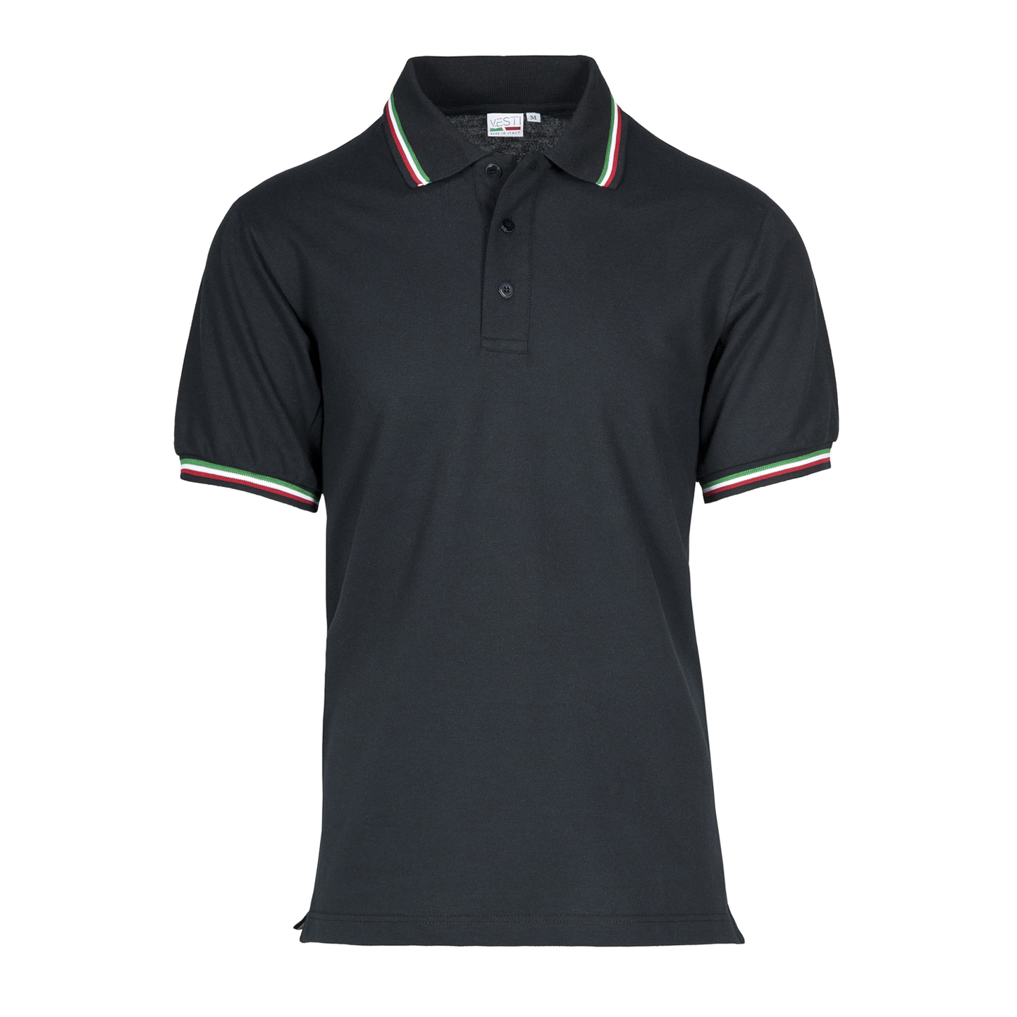 Polo met korte mouwen van piquéstof - 12E - Zwarte ECO