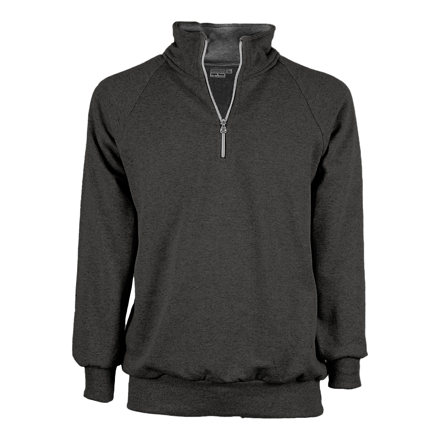Unisex Zip Neck Sweatshirt - 6MA - Anthracite Melange