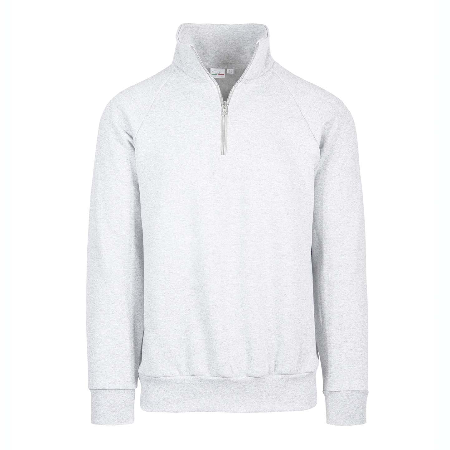 Unisex Zip Neck Sweatshirt - 99 - White