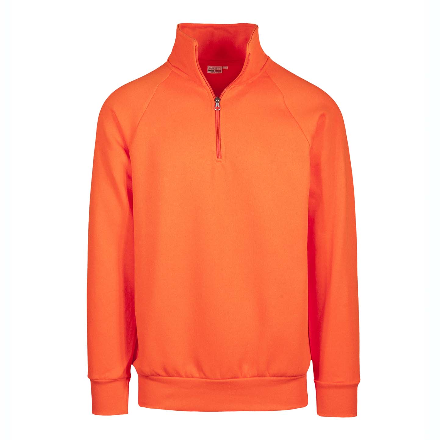 Unisex Zip Neck Sweatshirt - AR - Orange Sport