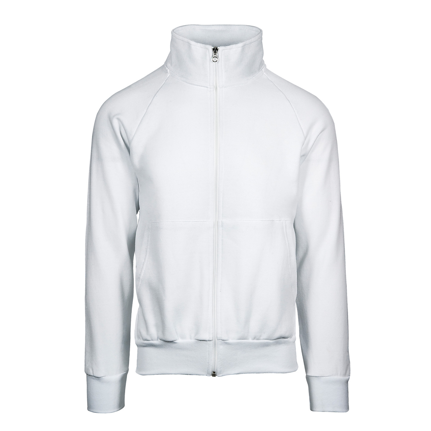 Long Zip Sweatshirt Jacket - 99 - White