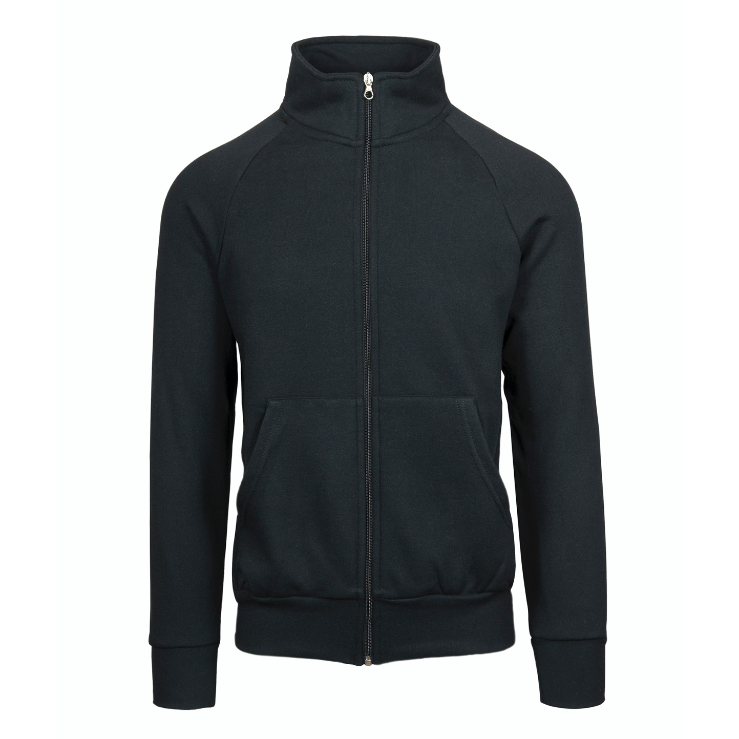 Long Zip Sweatshirt Jacket - 12 - Black