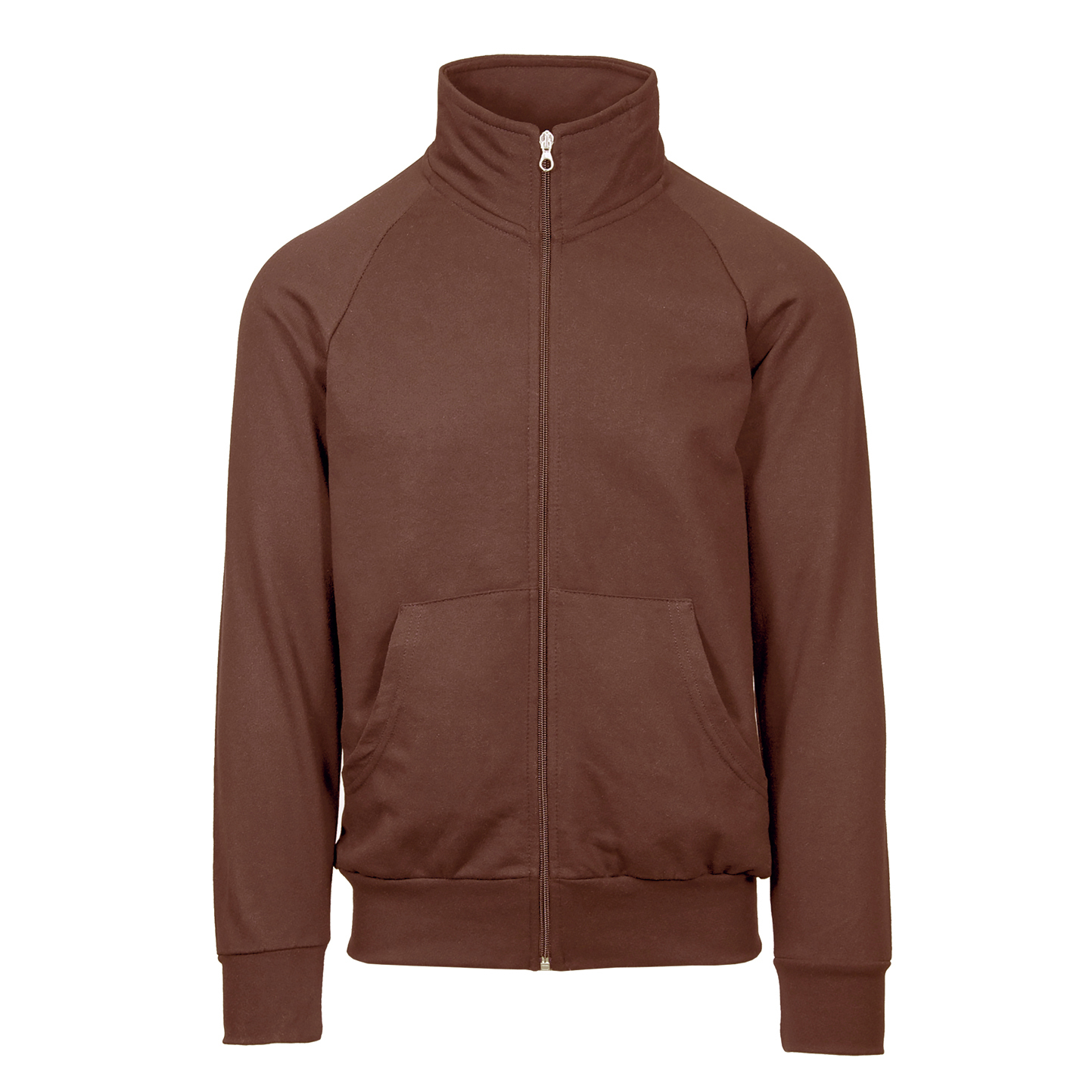 Long Zip Sweatshirt Jacket - 50 - Brown