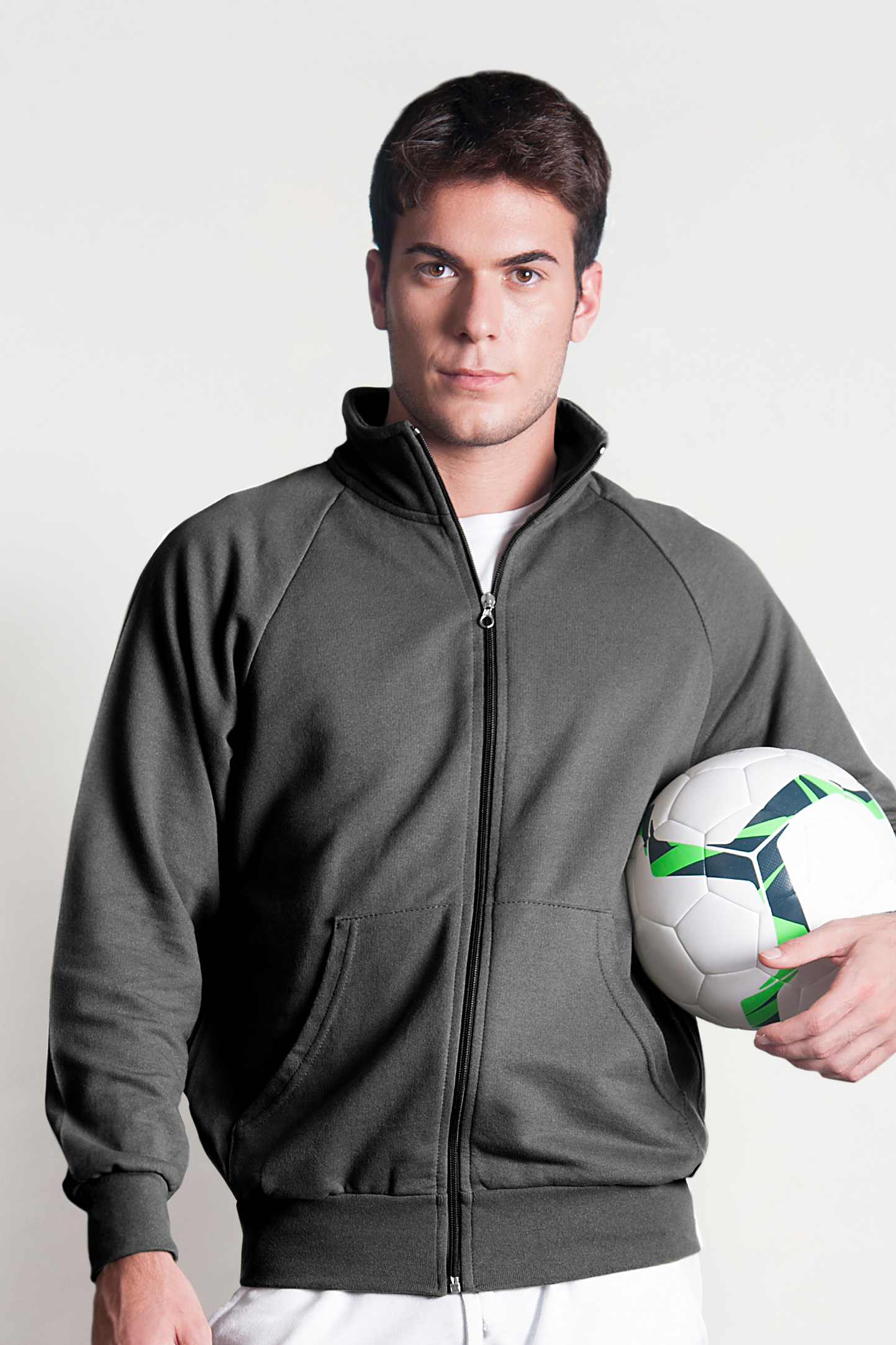 Long Zip Sweatshirt Jacket
