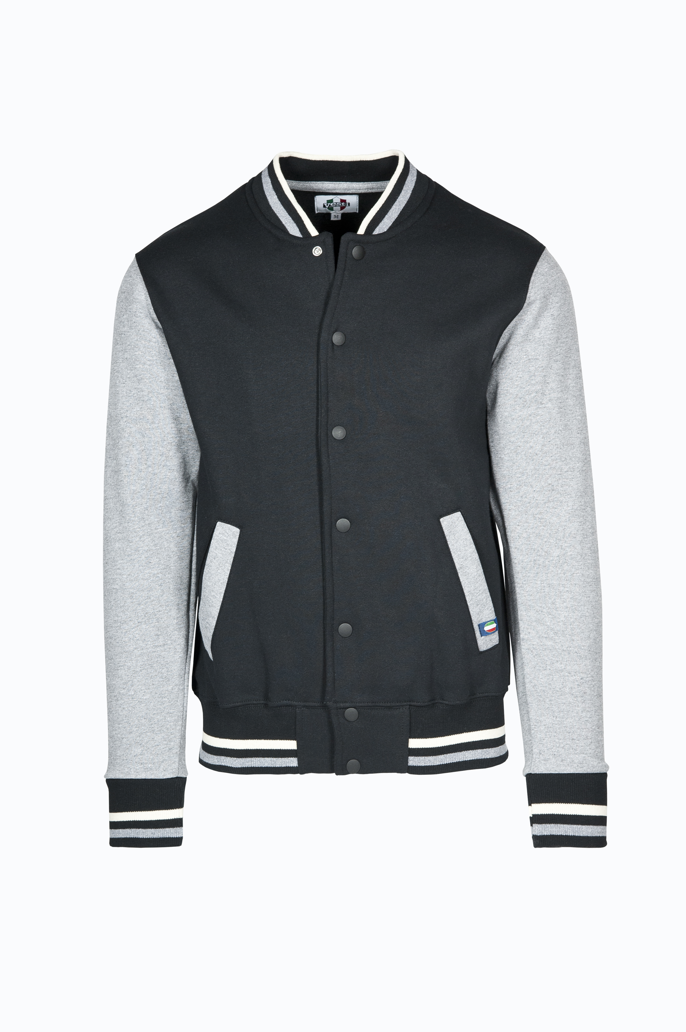 Two-Tone Bomber Jacket - 1275 - Black/Ash