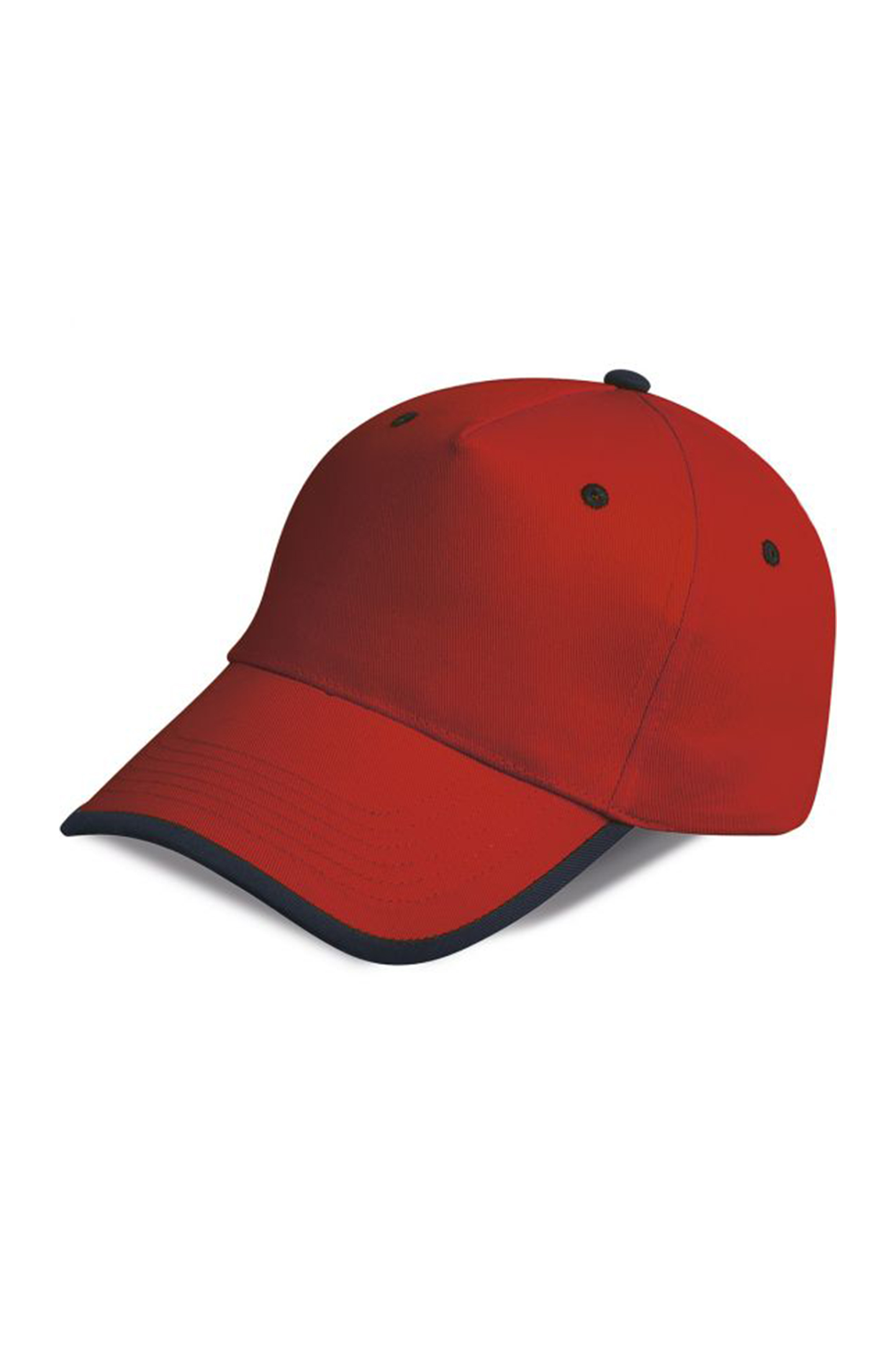 Style Cap 5 Panels 80/20 Pol/Cot Anthracite - RD - Red