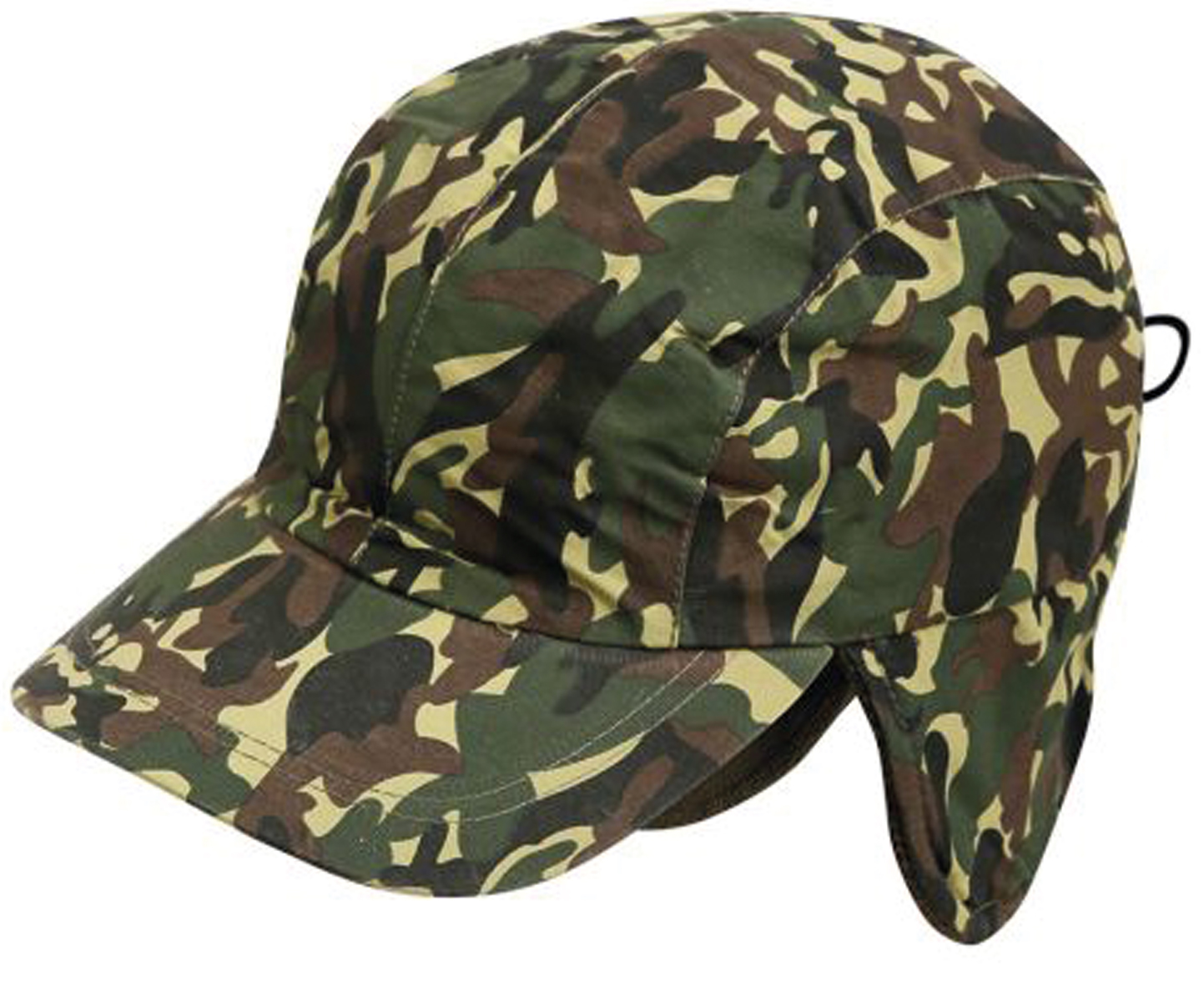 Canadese pet met 4 panelen, nylon/pool, zwart - MM - Camouflage