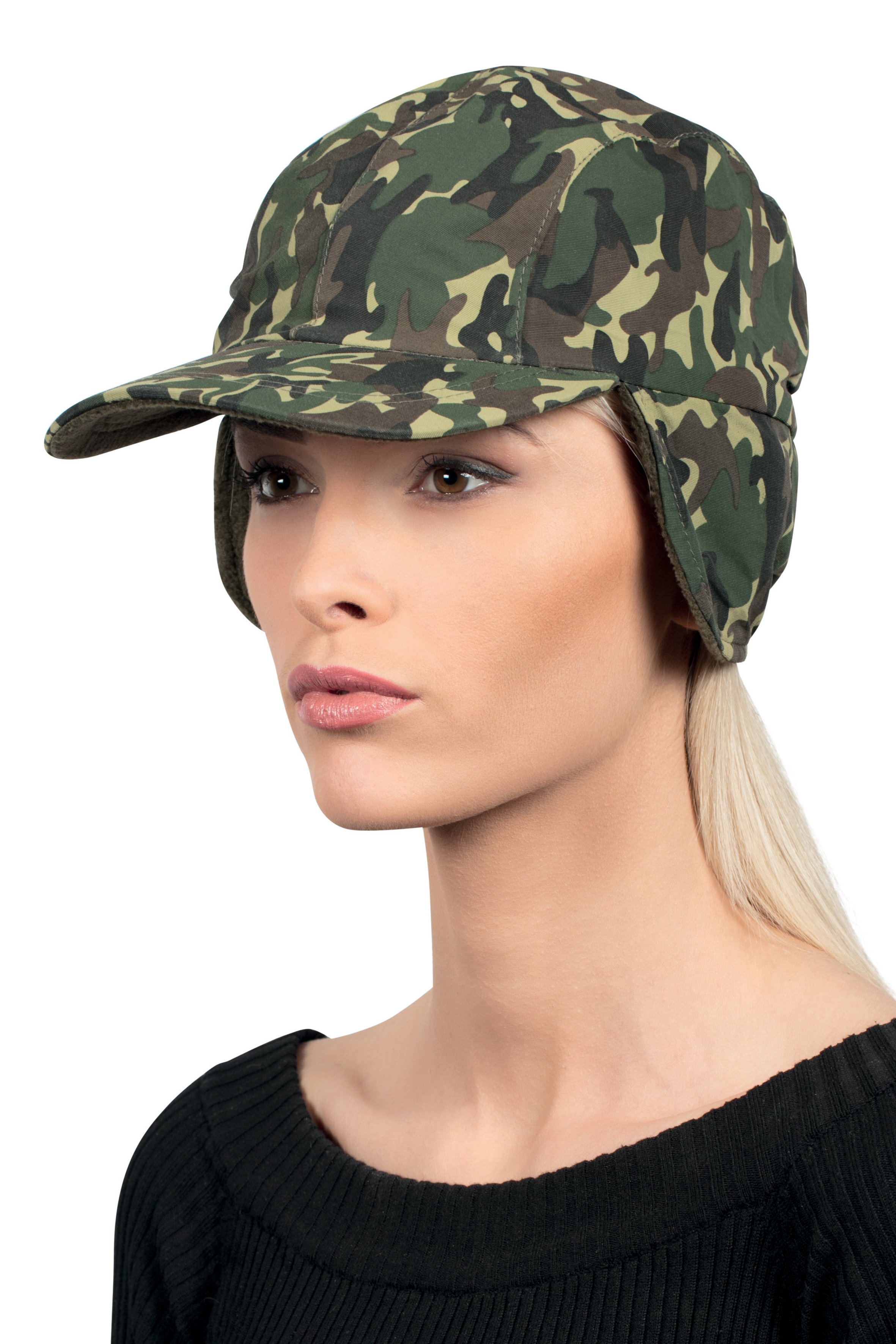 Canadian Cap 4 panels Nylon/Pile Black